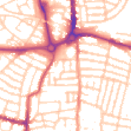 Daytime road noise heatmap for PO5 1SJ
