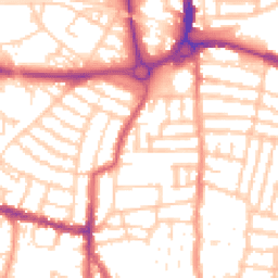 Daytime road noise heatmap for PO5 1SN