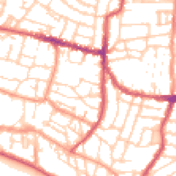 Daytime road noise heatmap for PO5 2AN