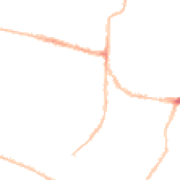 Night-time road noise heatmap for PO5 2AN