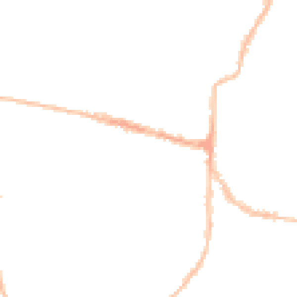 Night-time road noise heatmap for PO5 2AU