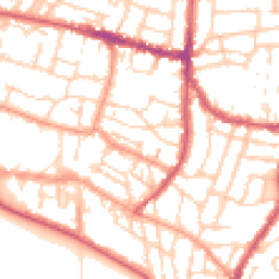 Daytime road noise heatmap for PO5 2BH