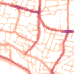 Daytime road noise heatmap for PO5 2BT