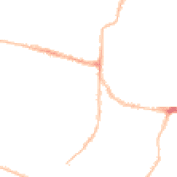 Night-time road noise heatmap for PO5 2DH