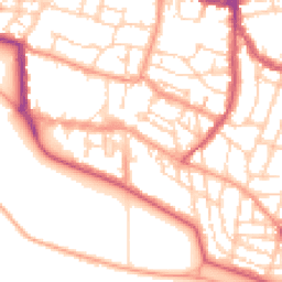 Daytime road noise heatmap for PO5 2EE