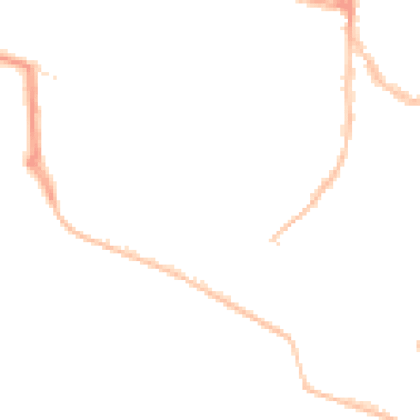 Night-time road noise heatmap for PO5 2EE