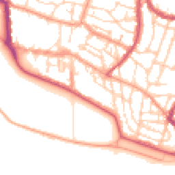 Daytime road noise heatmap for PO5 2HA