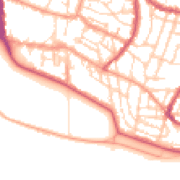 Daytime road noise heatmap for PO5 2HD