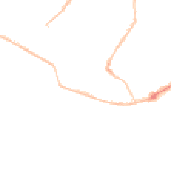 Night-time road noise heatmap for PO5 2LG