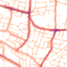 Daytime road noise heatmap for PO5 2QF