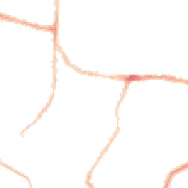 Night-time road noise heatmap for PO5 2RD