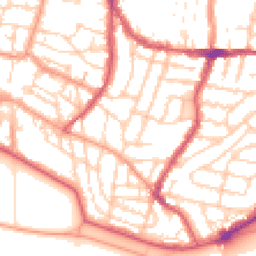 Daytime road noise heatmap for PO5 2RN