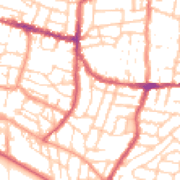 Daytime road noise heatmap for PO5 2RR