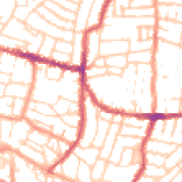 Daytime road noise heatmap for PO5 2SZ