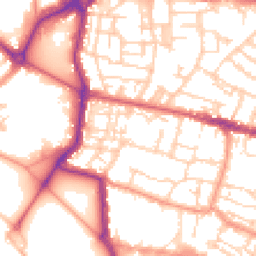 Daytime road noise heatmap for PO5 3BY