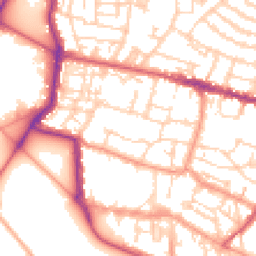 Daytime road noise heatmap for PO5 3DP