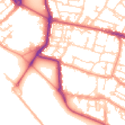 Daytime road noise heatmap for PO5 3EG