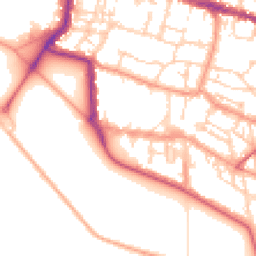Daytime road noise heatmap for PO5 3LR
