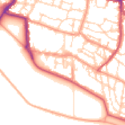 Daytime road noise heatmap for PO5 3NA