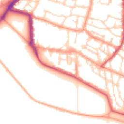 Daytime road noise heatmap for PO5 3NB