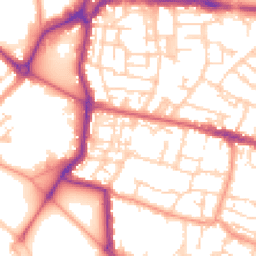Daytime road noise heatmap for PO5 3RX