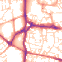 Daytime road noise heatmap for PO5 4AQ
