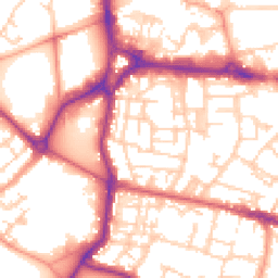 Daytime road noise heatmap for PO5 4AT