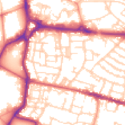 Daytime road noise heatmap for PO5 4BS