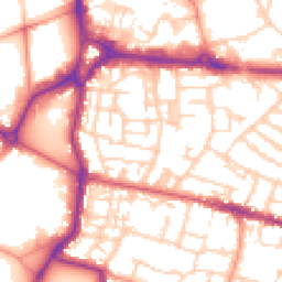 Daytime road noise heatmap for PO5 4EA