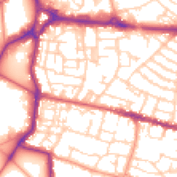 Daytime road noise heatmap for PO5 4ED