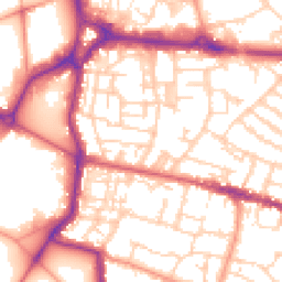 Daytime road noise heatmap for PO5 4EJ