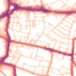 Daytime road noise heatmap for PO5 4ES