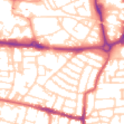 Daytime road noise heatmap for PO5 4FD