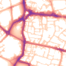 Daytime road noise heatmap for PO5 4FJ