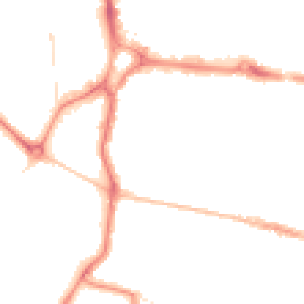 Night-time road noise heatmap for PO5 4FJ