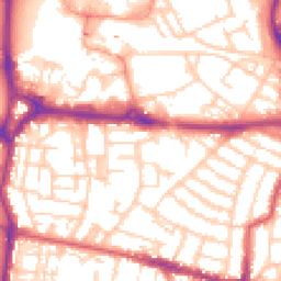 Daytime road noise heatmap for PO5 4HR