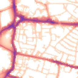 Daytime road noise heatmap for PO5 4JF