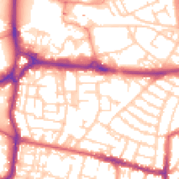 Daytime road noise heatmap for PO5 4JH