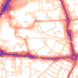 Daytime road noise heatmap for PO5 4LE