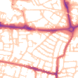 Daytime road noise heatmap for PO5 4PG