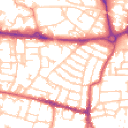 Daytime road noise heatmap for PO5 4PX
