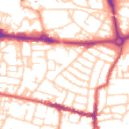 Daytime road noise heatmap for PO5 4QH