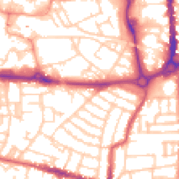 Daytime road noise heatmap for PO5 4QJ