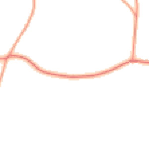 Daytime road noise heatmap for PO8 0AL