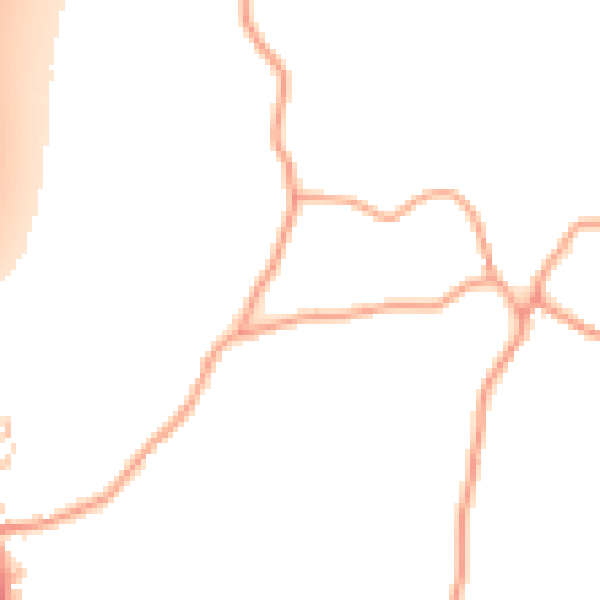 Daytime road noise heatmap for PO8 0AR