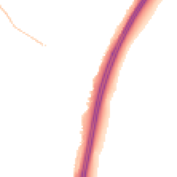 Night-time road noise heatmap for PO8 0AT
