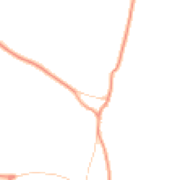 Daytime road noise heatmap for PO8 0AX
