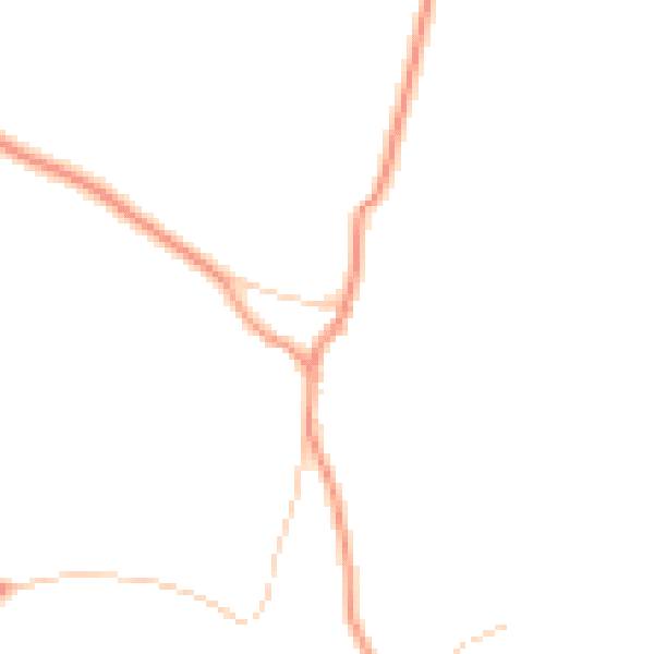 Daytime road noise heatmap for PO8 0AY