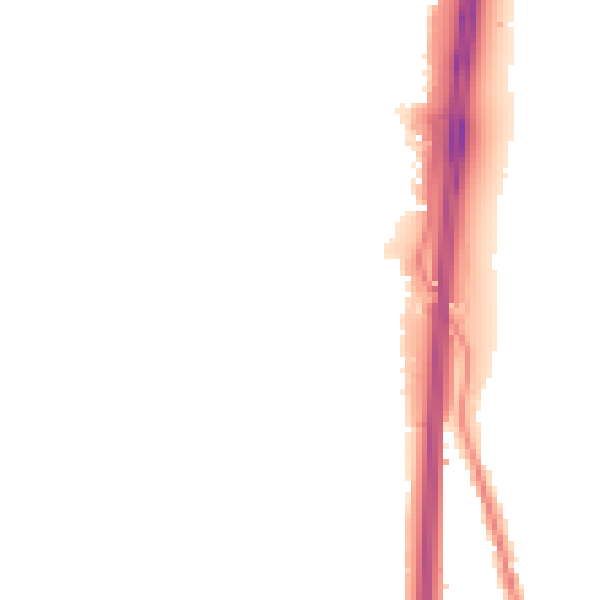 Night-time road noise heatmap for PO8 0BS