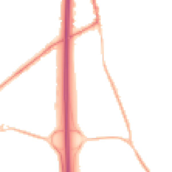 Night-time road noise heatmap for PO8 0DS